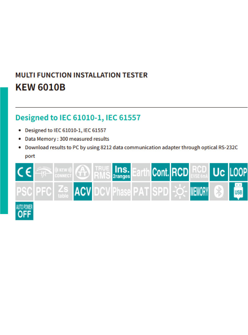 KYORITSU 6010B DIGITAL MULTI FUNCTION TESTER